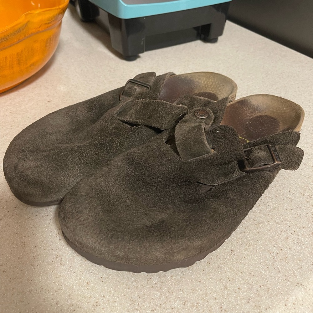 Birkenstock suede clogs size 38